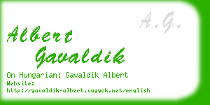 albert gavaldik business card